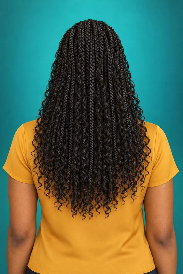 Tribal Boho Braids, back