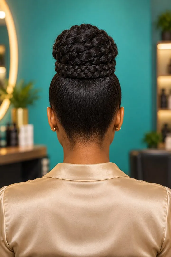 Bound Braided Bun, back
