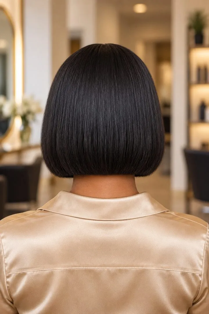 Sharp Cut Bob, back