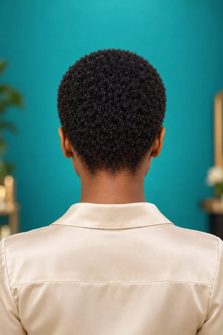 Short Afro, back