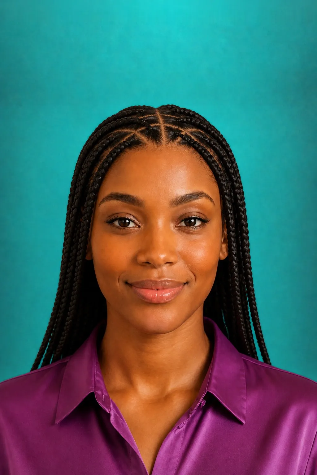 Triangle Part Box Braids, a Kayla preview made with AI