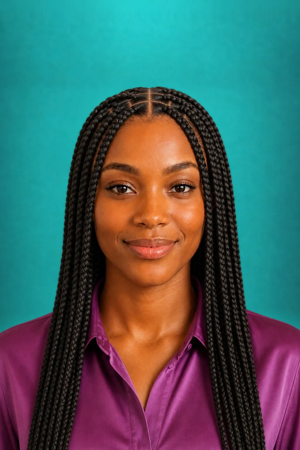 Classic Box Braids, a Kayla preview made with AI