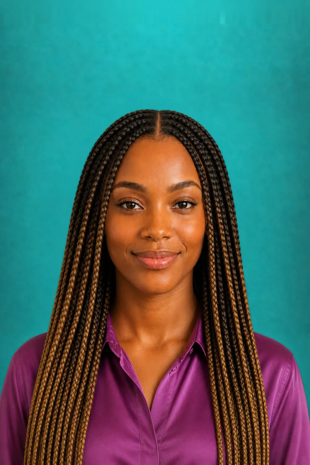 Ombre Knotless Braids, a Kayla preview made with AI