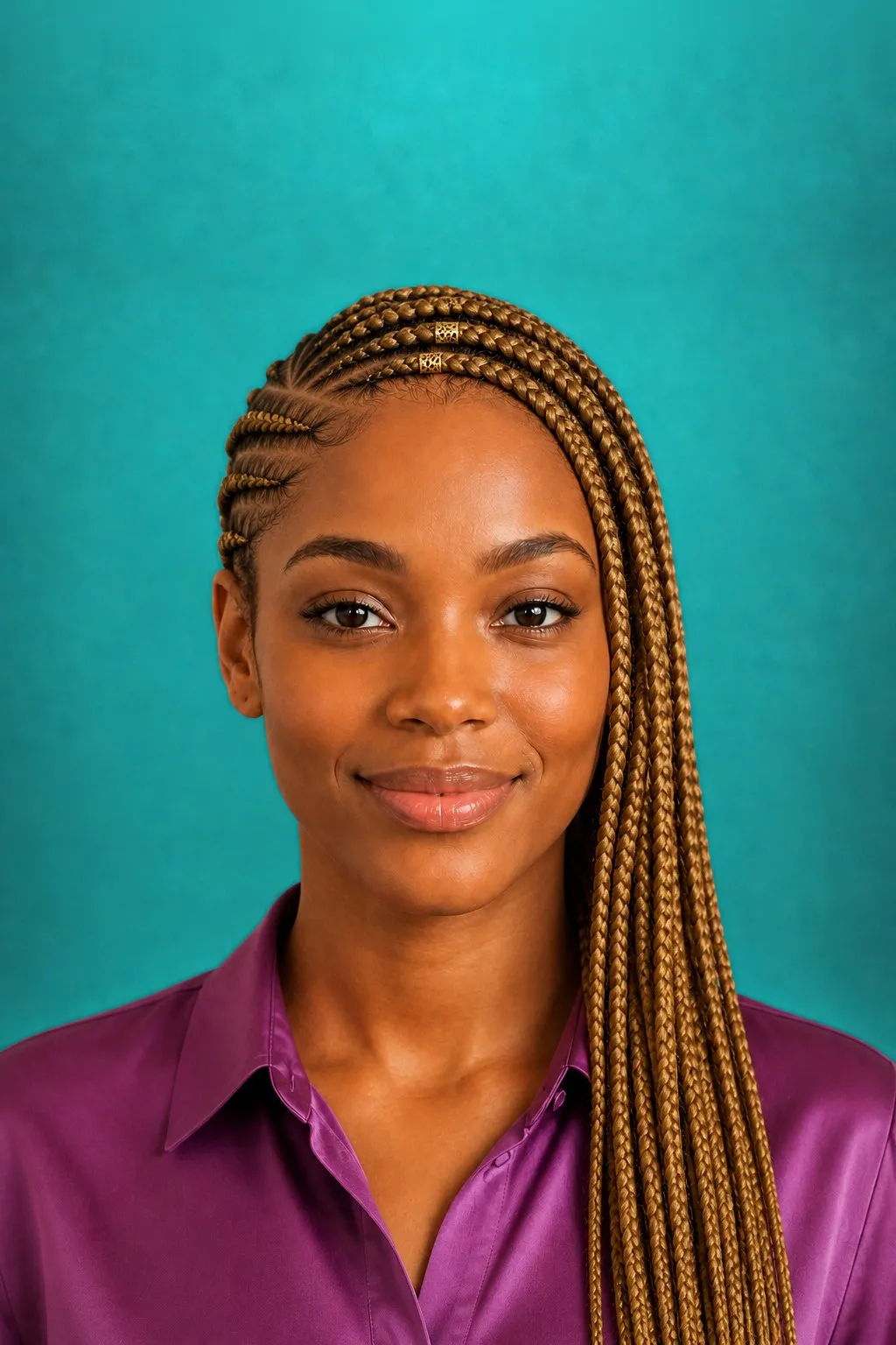 Honeyed Lemonade Braids, a Kayla preview made with AI