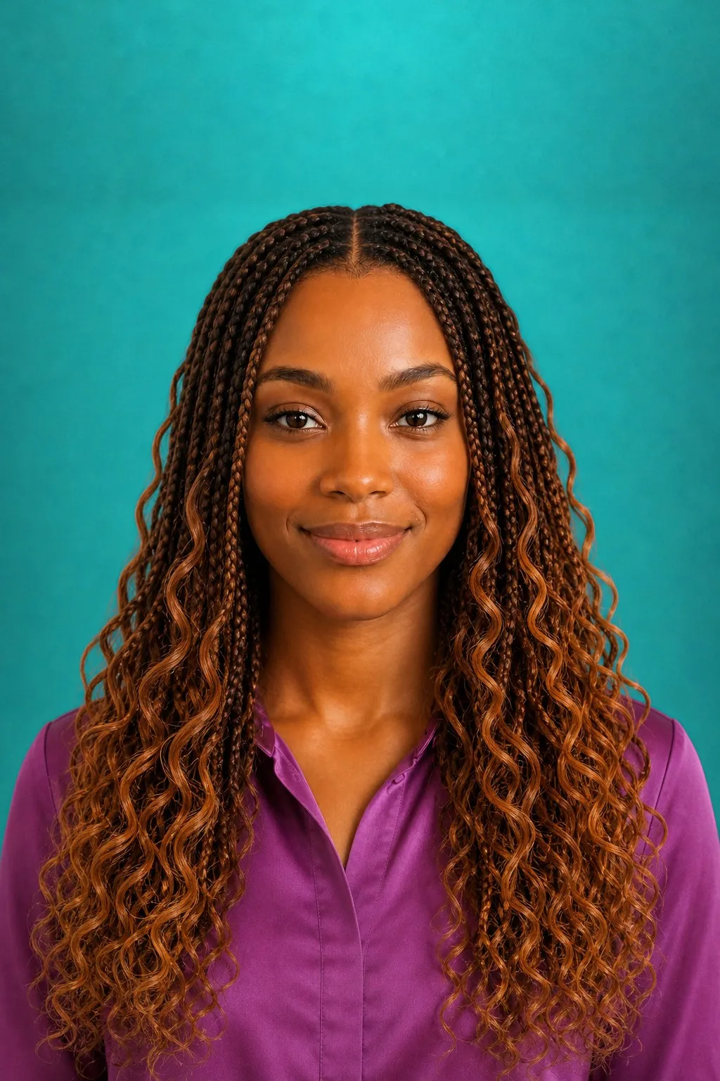 Ombre Goddess Braids, a Kayla preview made with AI