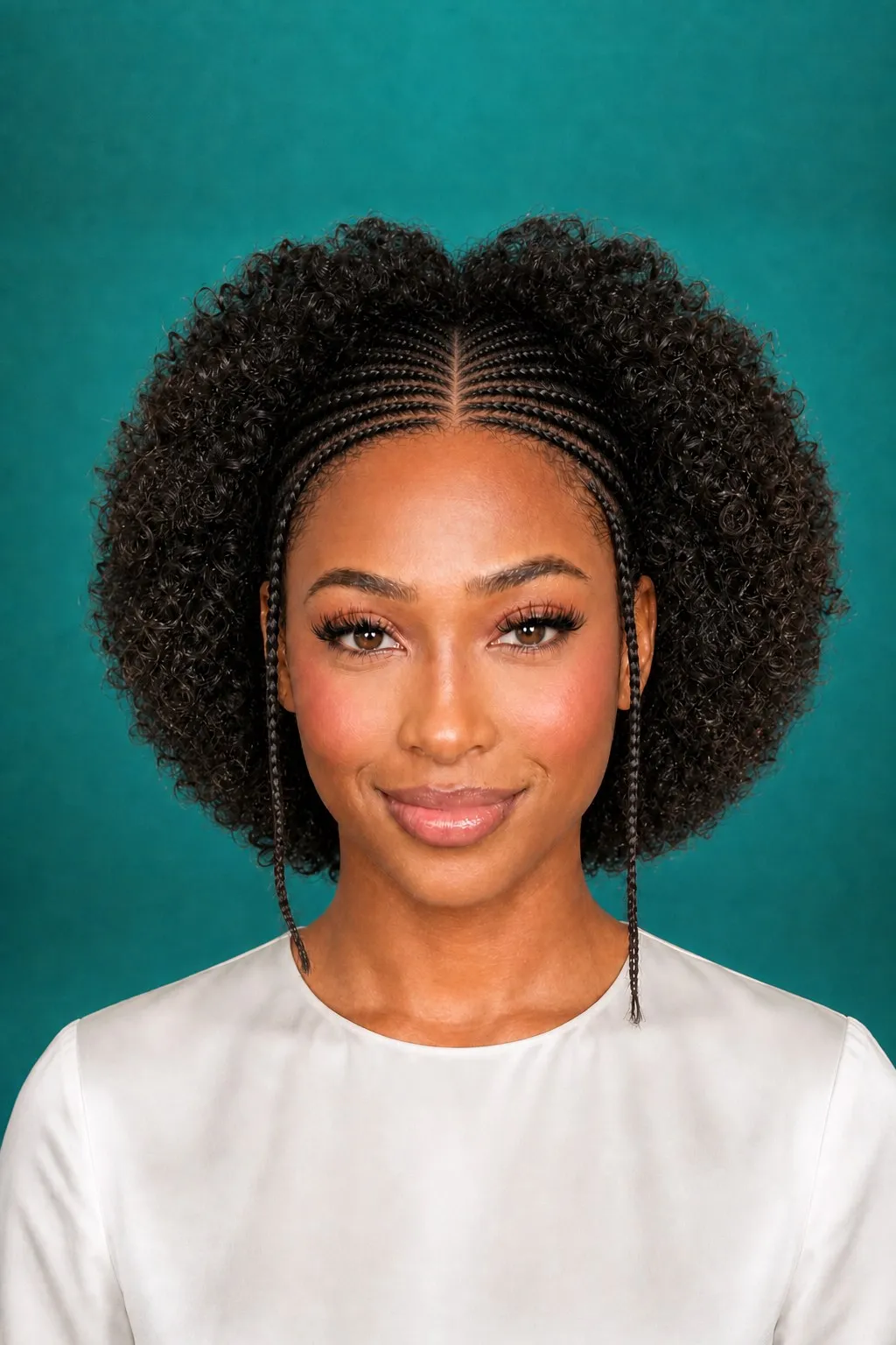 Cornrows to Tight Curls, a Kayla preview made with AI