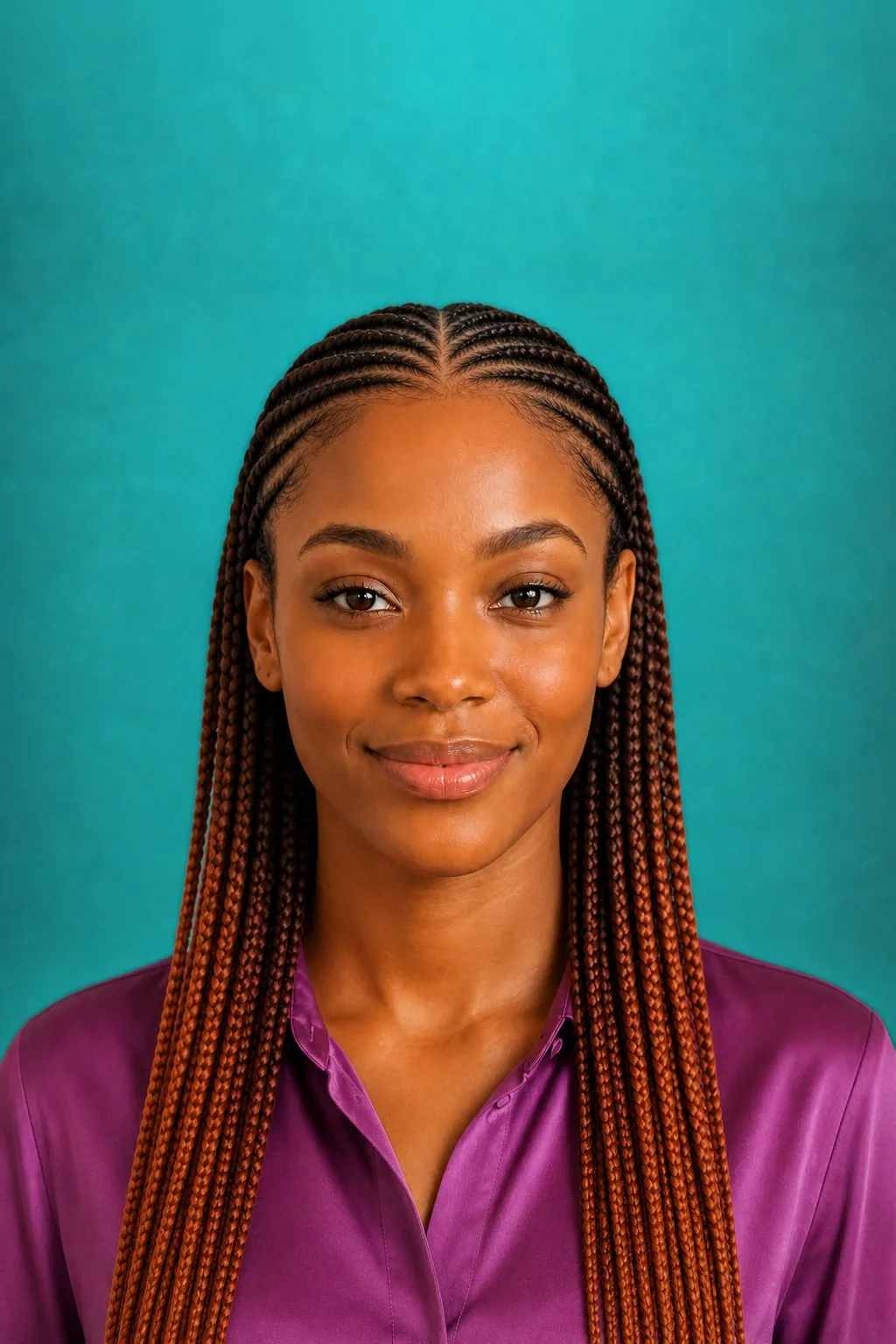 Ombre Scalp Braids, a Kayla preview made with AI