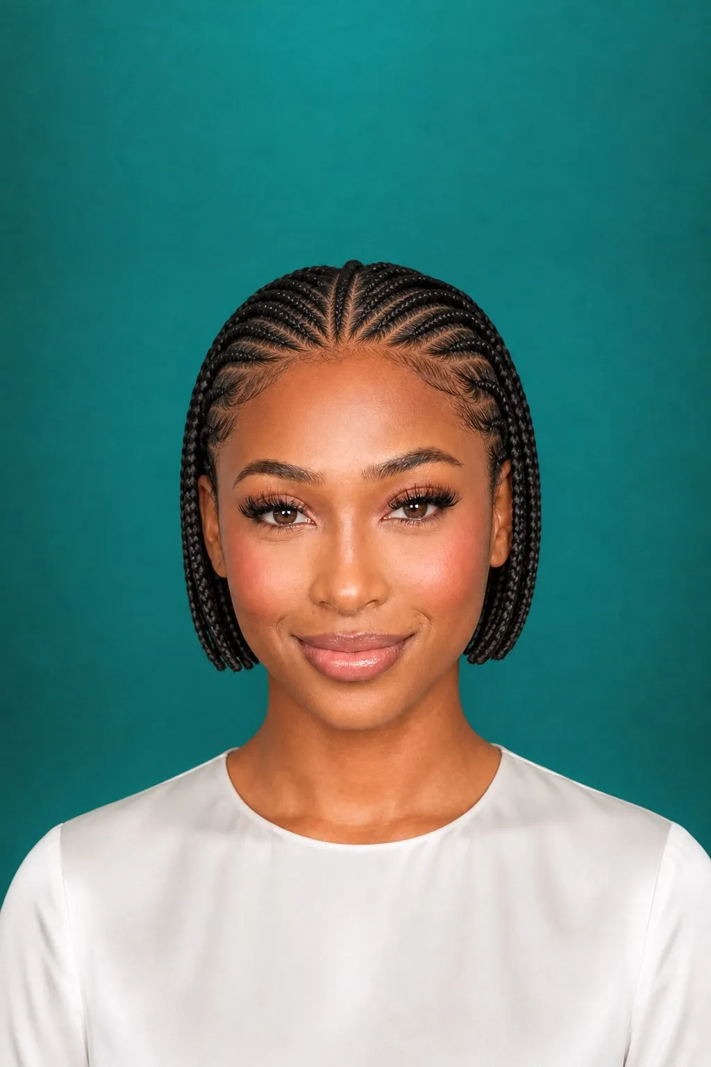 Cornrow Bob with Tucked Ends, a Kayla preview made with AI