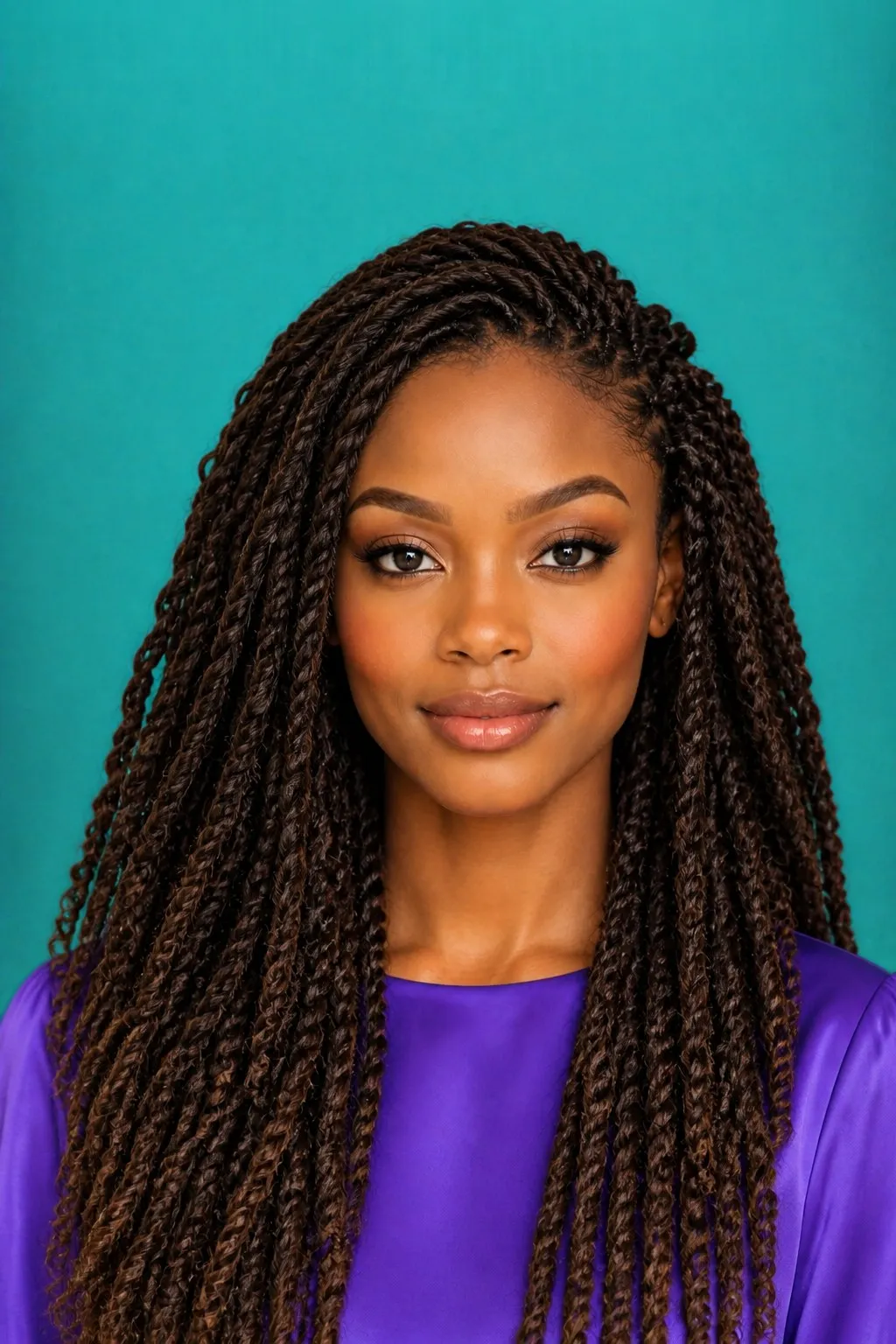 Chocolate Double Twist Locs, a Kayla preview made with AI
