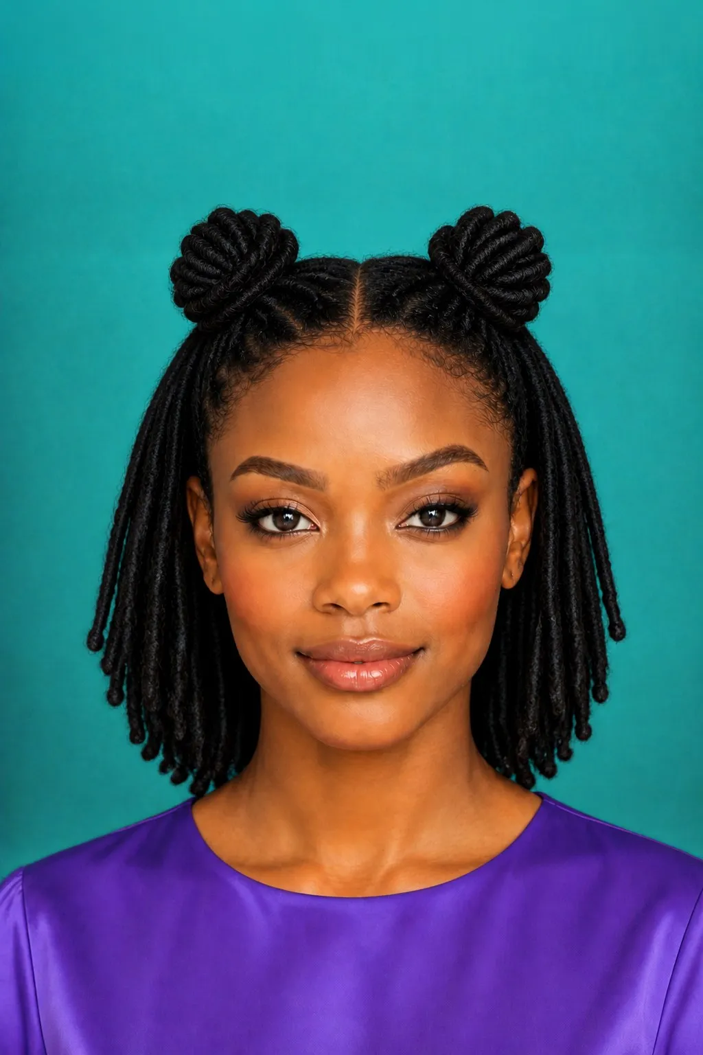 Half Down Mini Buns Locs, a Kayla preview made with AI