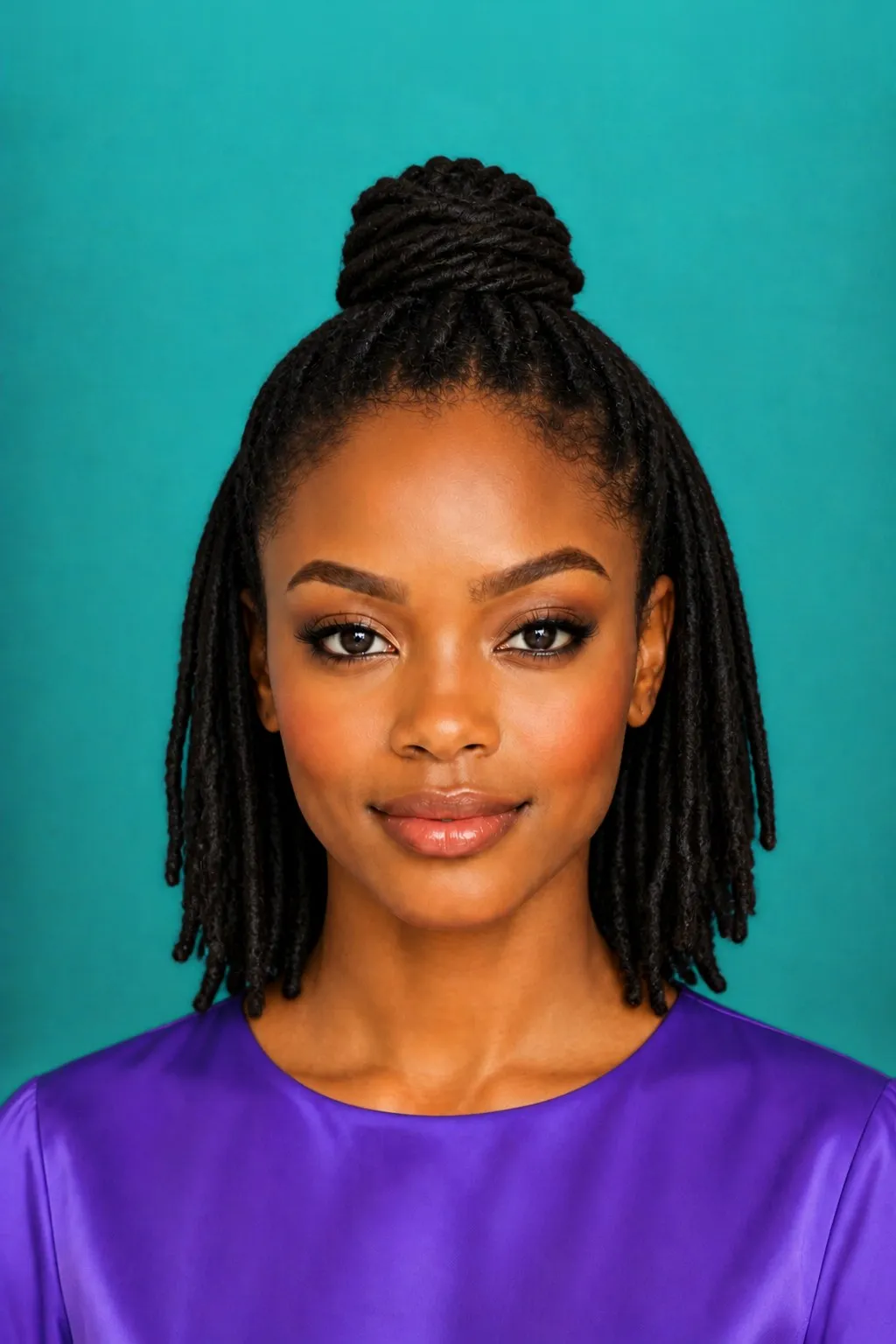 Half Up Bun Locs, a Kayla preview made with AI