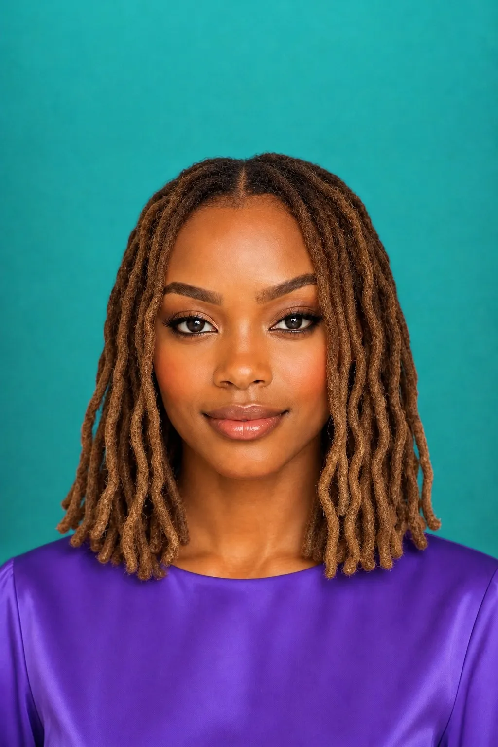 Honey Kissed Shoulder Locs, a Kayla preview made with AI