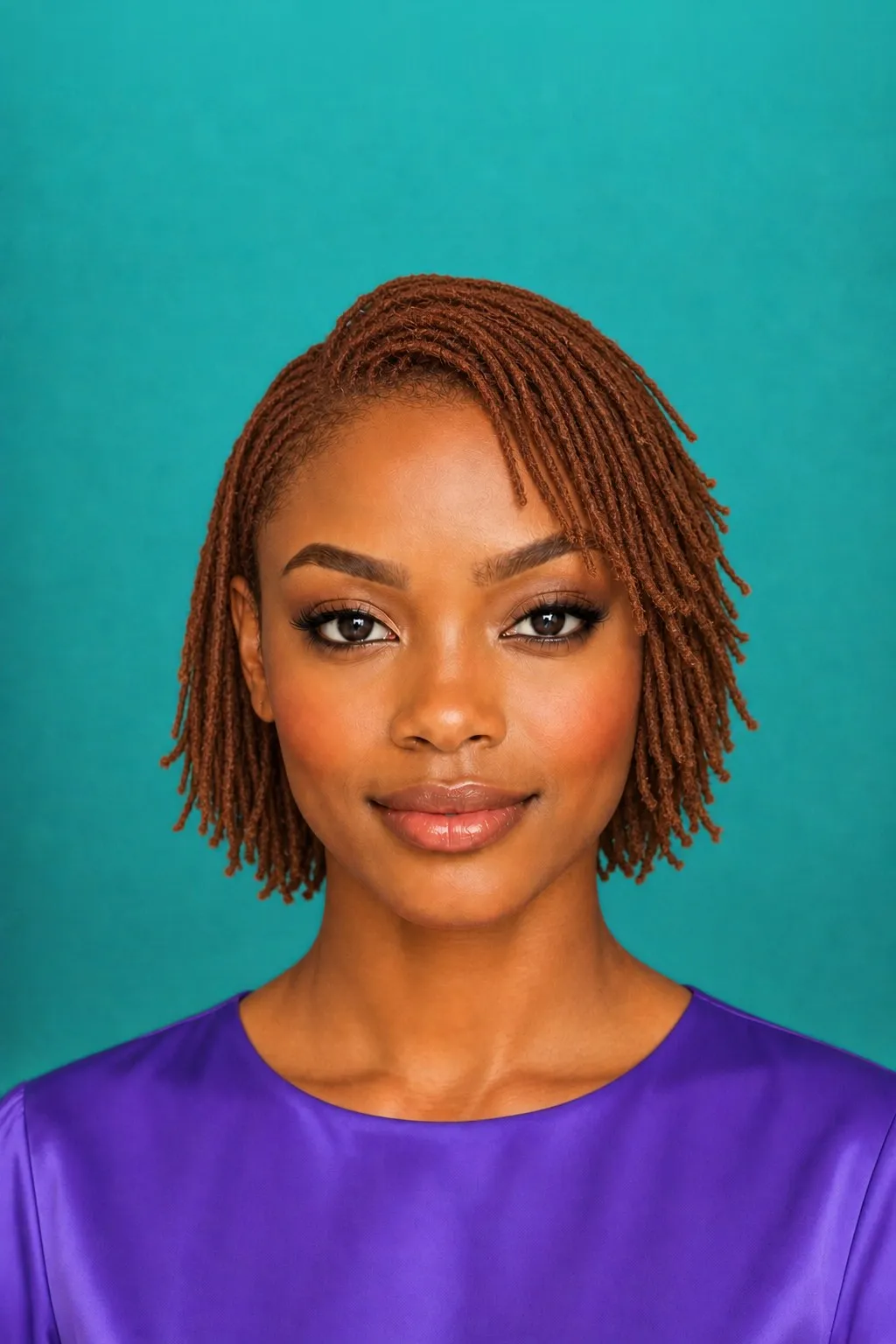 Short Rust Micro Locs, a Kayla preview made with AI