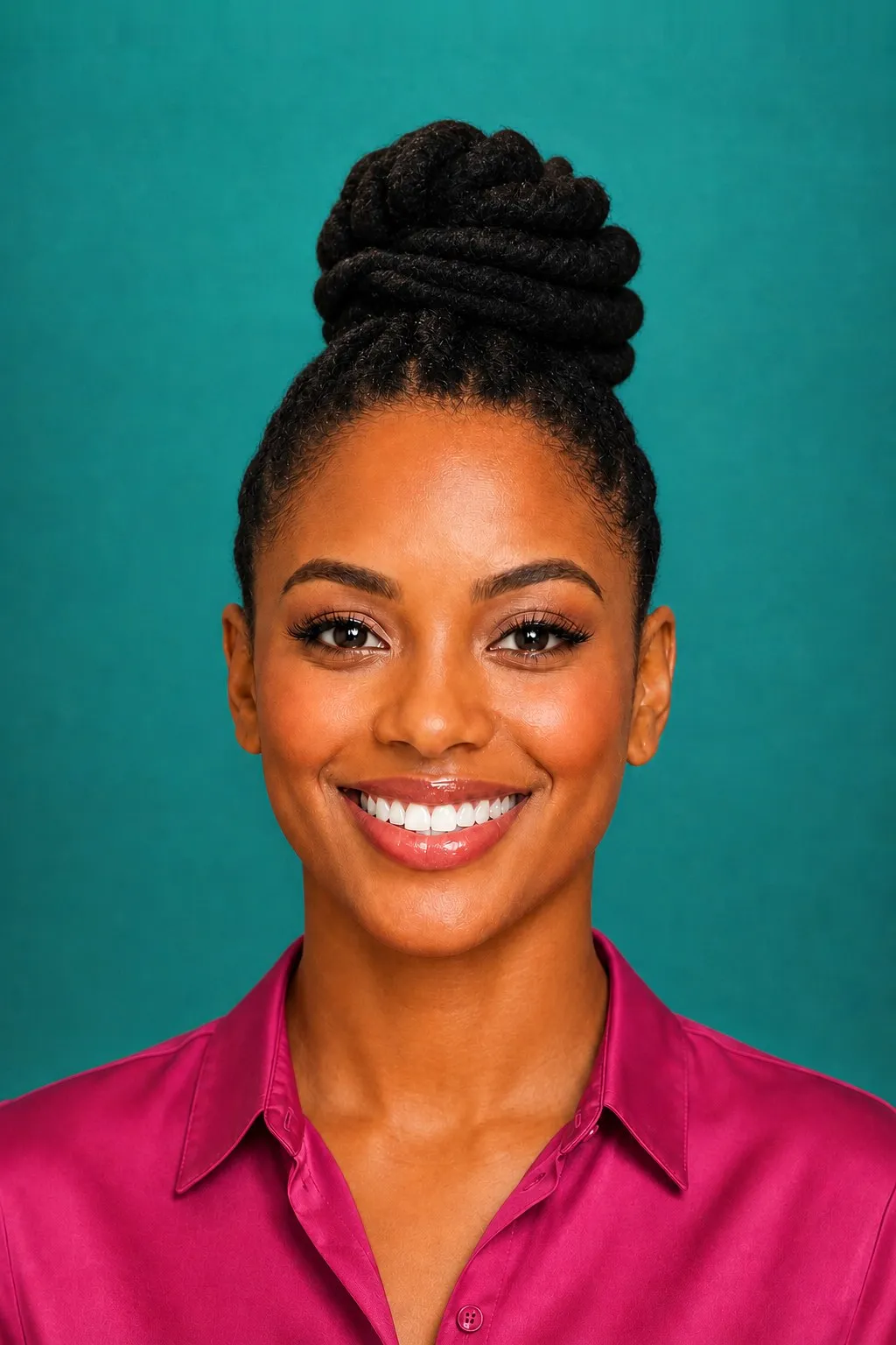 Locs to Bun, a Kayla preview made with AI