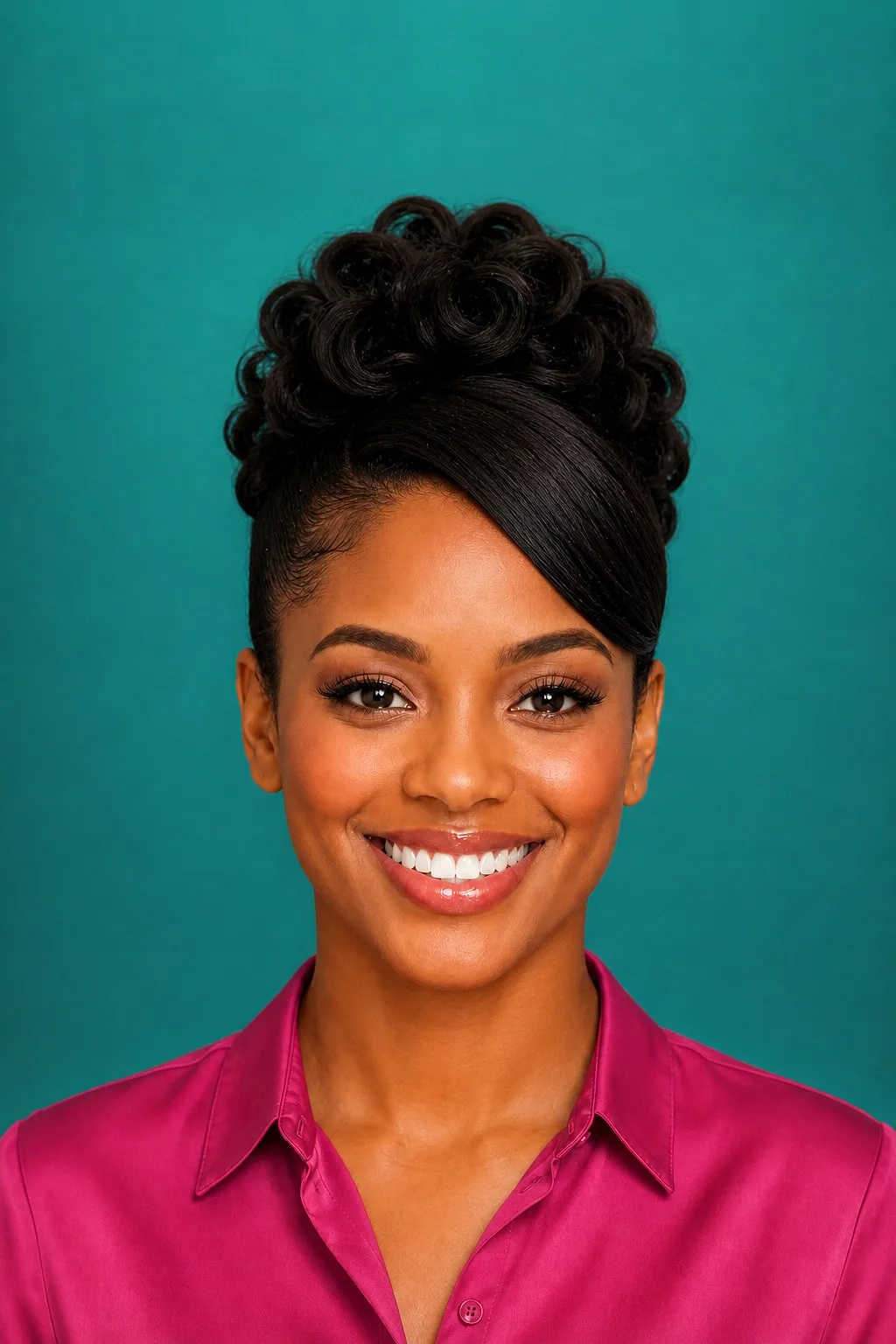 Straight Wrapped Curls, a Kayla preview made with AI