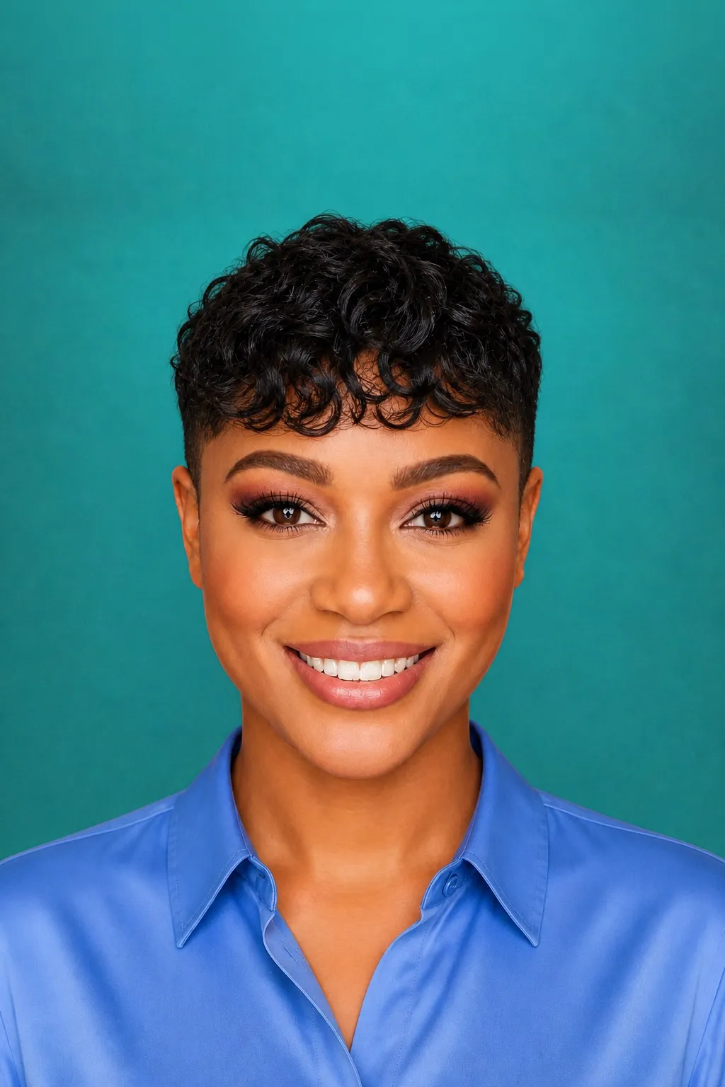 Curly Bangs Taper, a Kayla preview made with AI