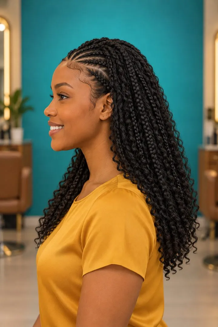 Tribal Boho Braids, side