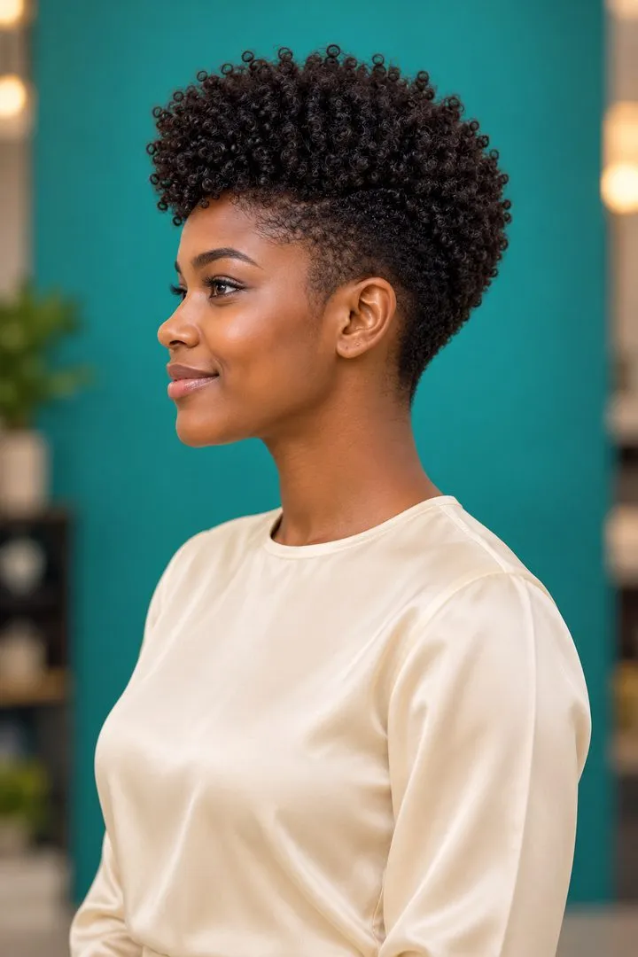 Tapered Afro, side