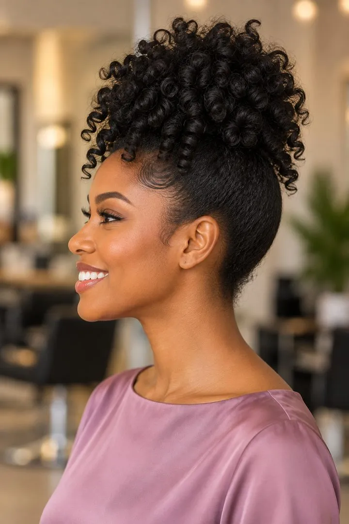 Pineapple Updo, side