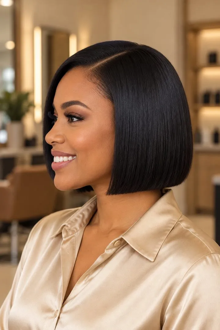 Sharp Cut Bob, side