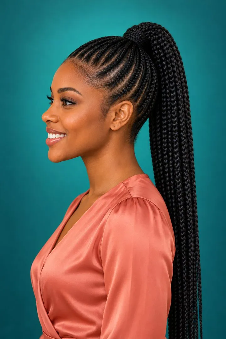 Braided Ponytail, side
