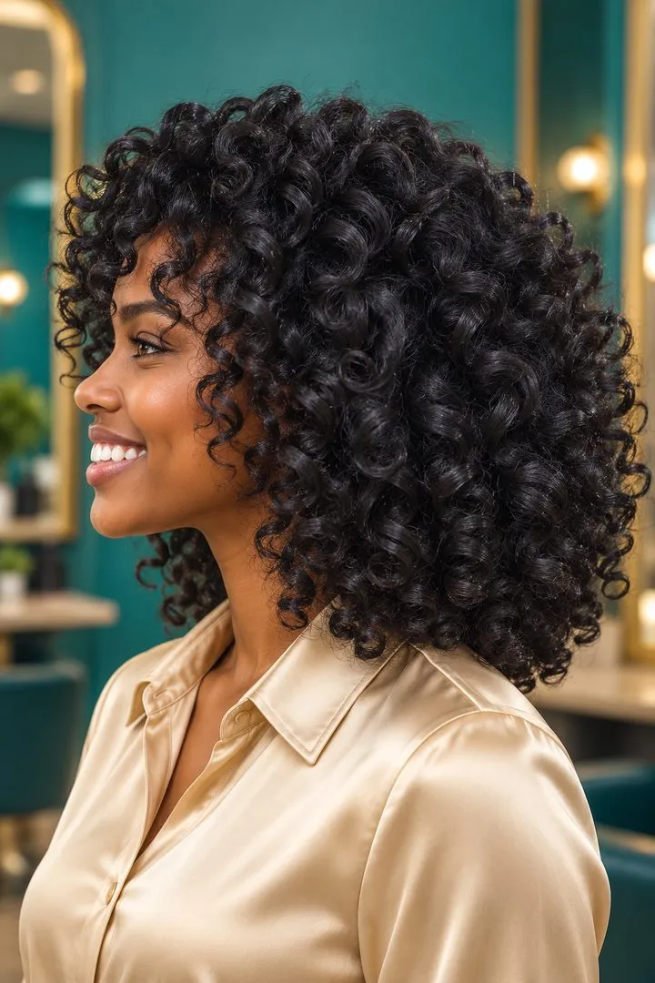 Big Volume Curls, side