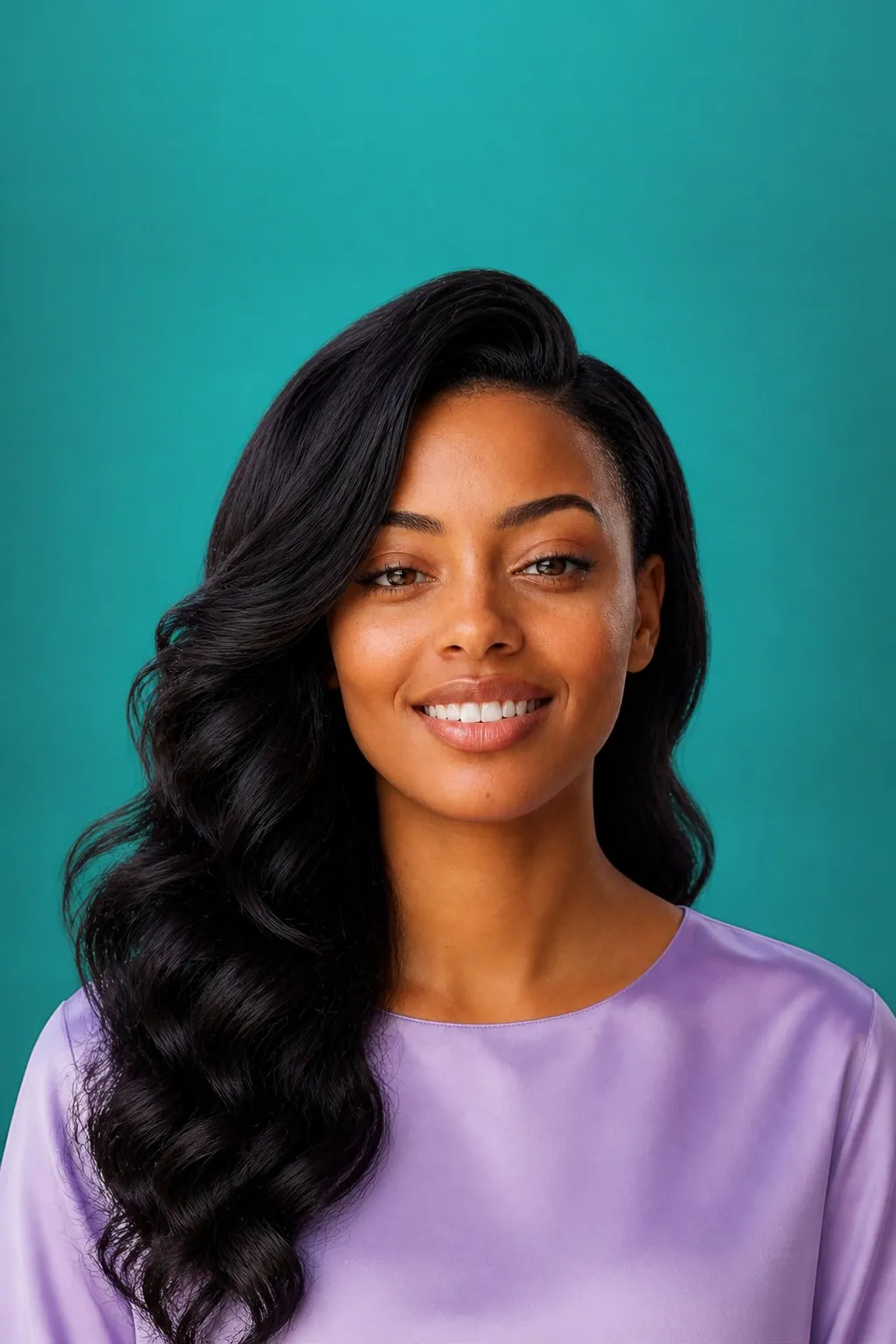 Side Part Long Waves, a Kayla preview made with AI