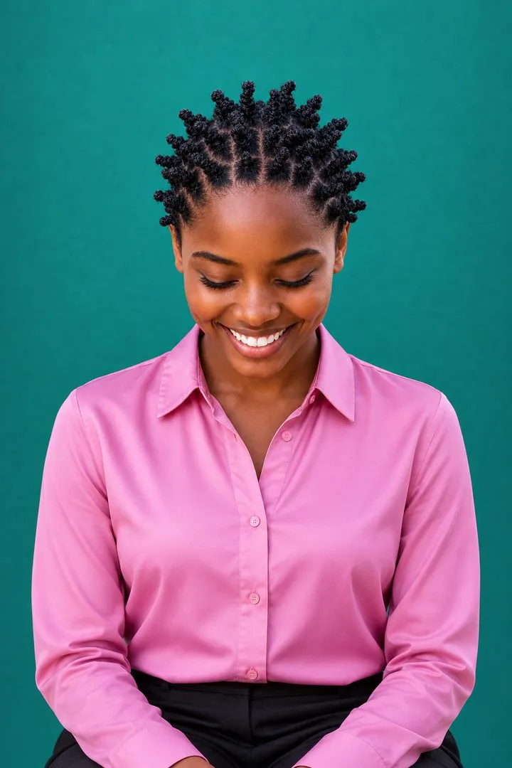 Tall Bantu Knots, top