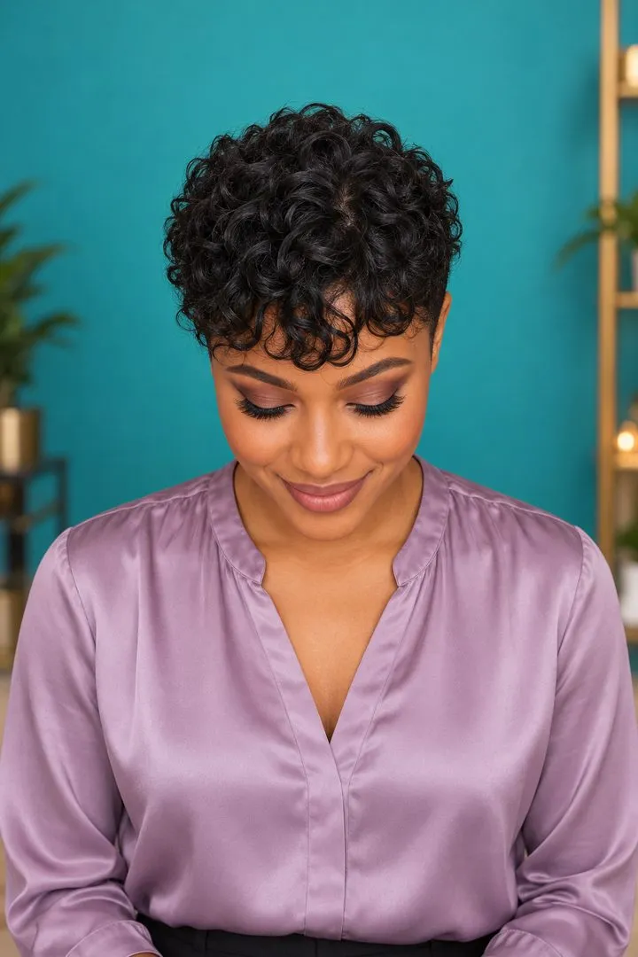 Curly Bangs Taper, top
