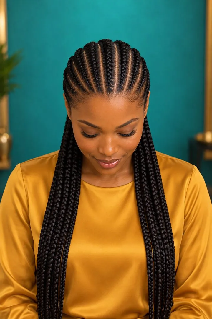 Classic Ghana Braids, top