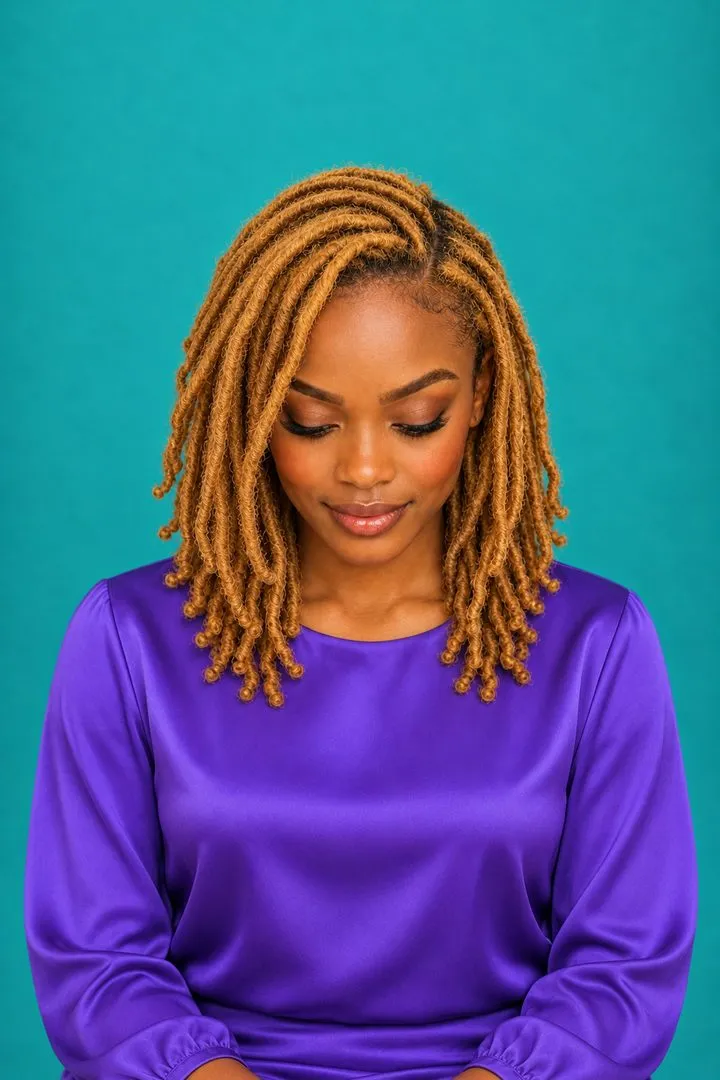 Short Honey Locs, top