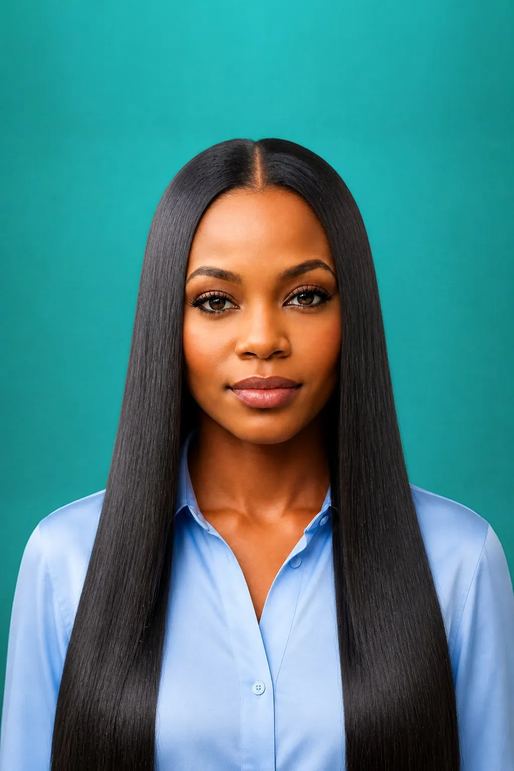 Straight Center Part, a Kayla preview made with AI