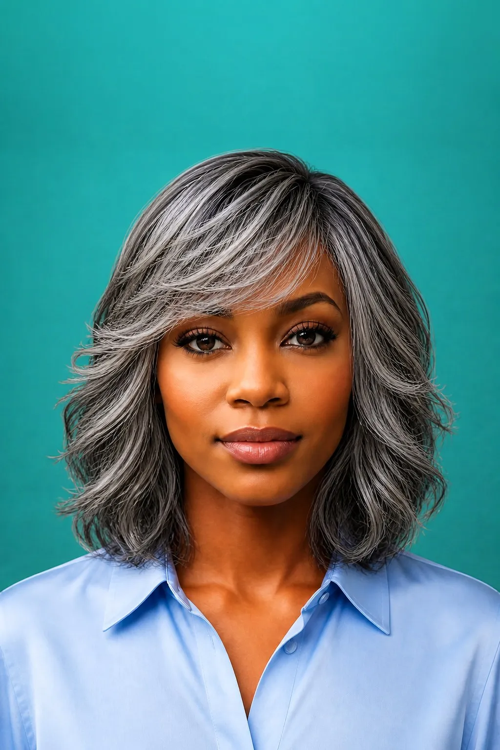 Silver Streaked Shoulder Waves, a Kayla preview made with AI